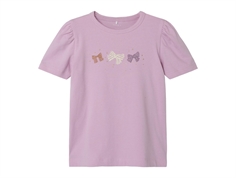 Name It mauve mist sløjfer top